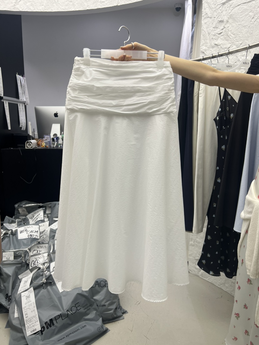 NOVUS韓國直郵實拍女士新款休閑熱賣推薦時尚26春夏職業長裙NOVUS長裙