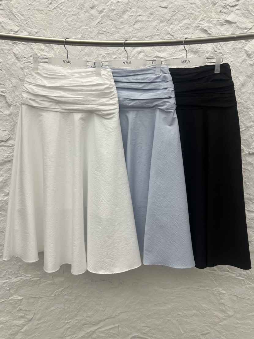 NOVUS韓國直郵實拍女士新款休閑熱賣推薦時尚26春夏職業長裙NOVUS長裙