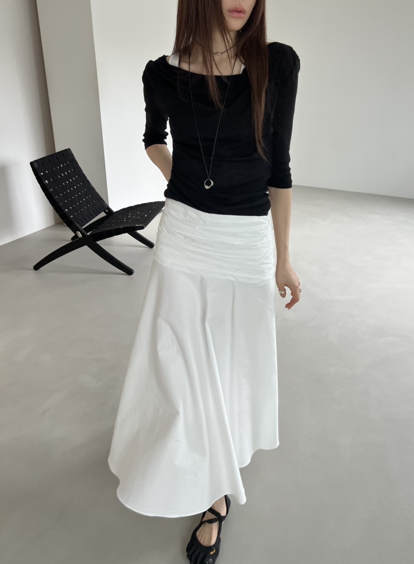 NOVUS韓國直郵實拍女士新款休閑熱賣推薦時尚26春夏職業長裙NOVUS長裙