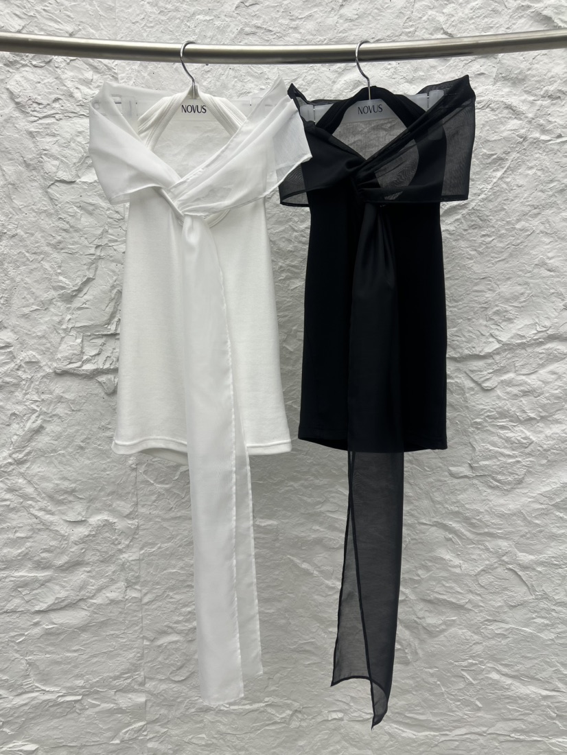 NOVUS韓國東大門代購女士新款人氣時尚吊帶背心兩種穿法圍巾NOVUS吊帶/背心