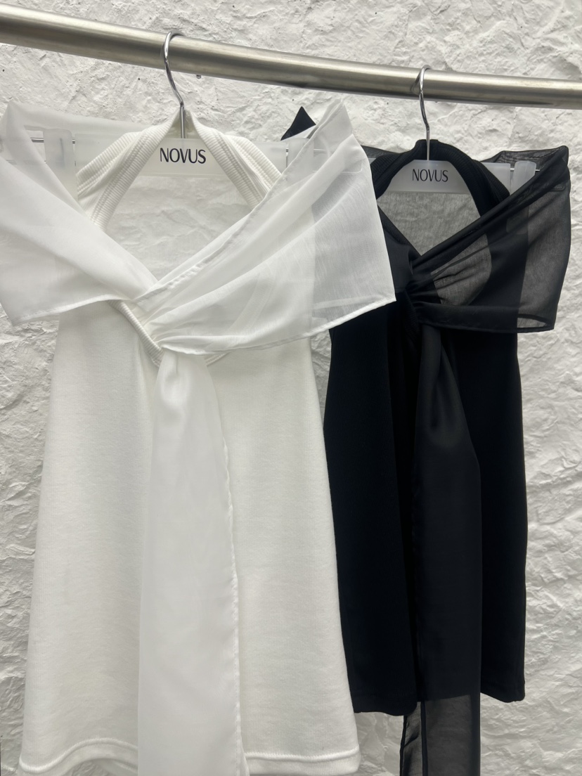 NOVUS韓國東大門代購女士新款人氣時尚吊帶背心兩種穿法圍巾NOVUS吊帶/背心