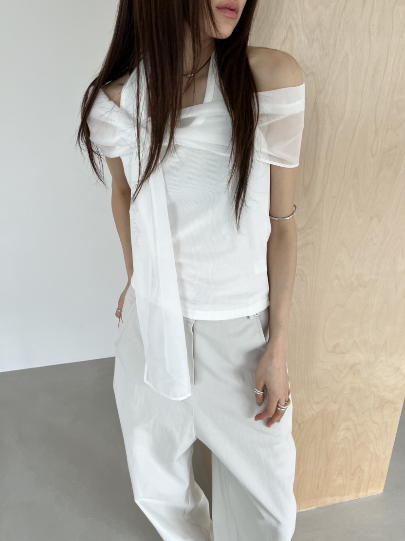 NOVUS韓國東大門代購女士新款人氣時尚吊帶背心兩種穿法圍巾NOVUS吊帶/背心