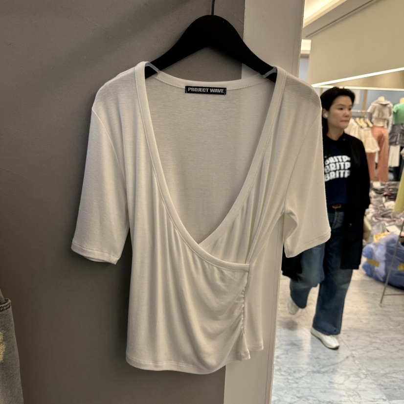 PROJECT WAVE-P韓國代購女士新品職業熱賣時尚人氣26春夏T恤PROJECT WAVET恤圖色1