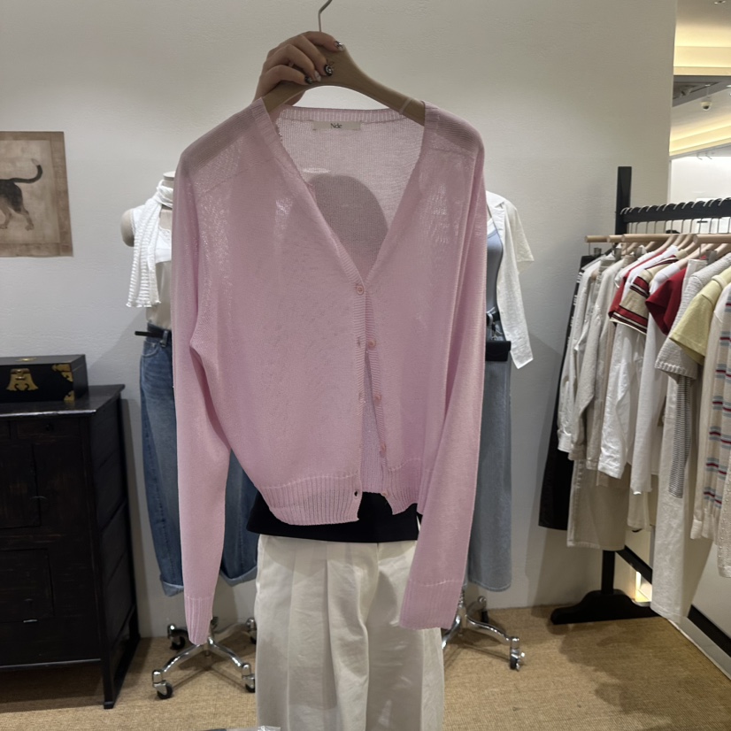 NDE韓國東大門代購女裝新品26春夏時尚人氣熱賣針織衫亞麻布BOHEME_NDE針織衫圖色3