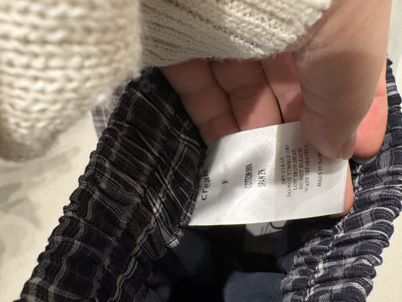 CREAM-P韓國直郵實拍女士新款26春夏職業時尚人氣長裙格子CREAM-P長裙