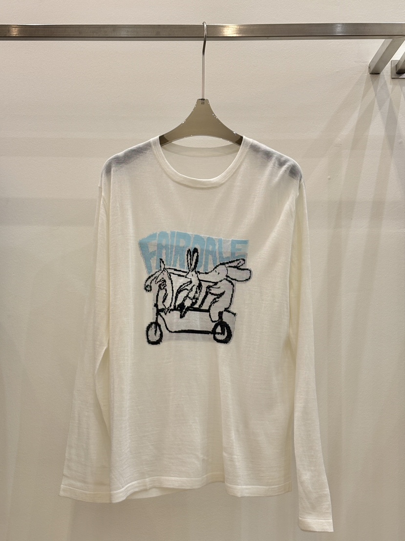 CICI韓國直郵女士新品26春夏職業熱賣人氣推薦長袖T恤兔子Ci Ci長袖T恤圖色1