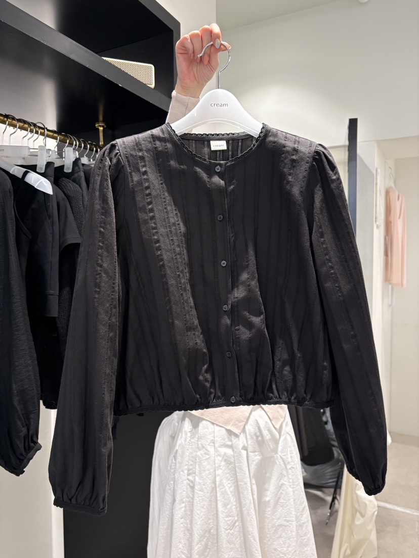 CREAM-P韓國直郵實拍女士新款人氣熱賣職業休閑襯衫蕾絲衫CREAM-P襯衫/蕾絲衫圖色2