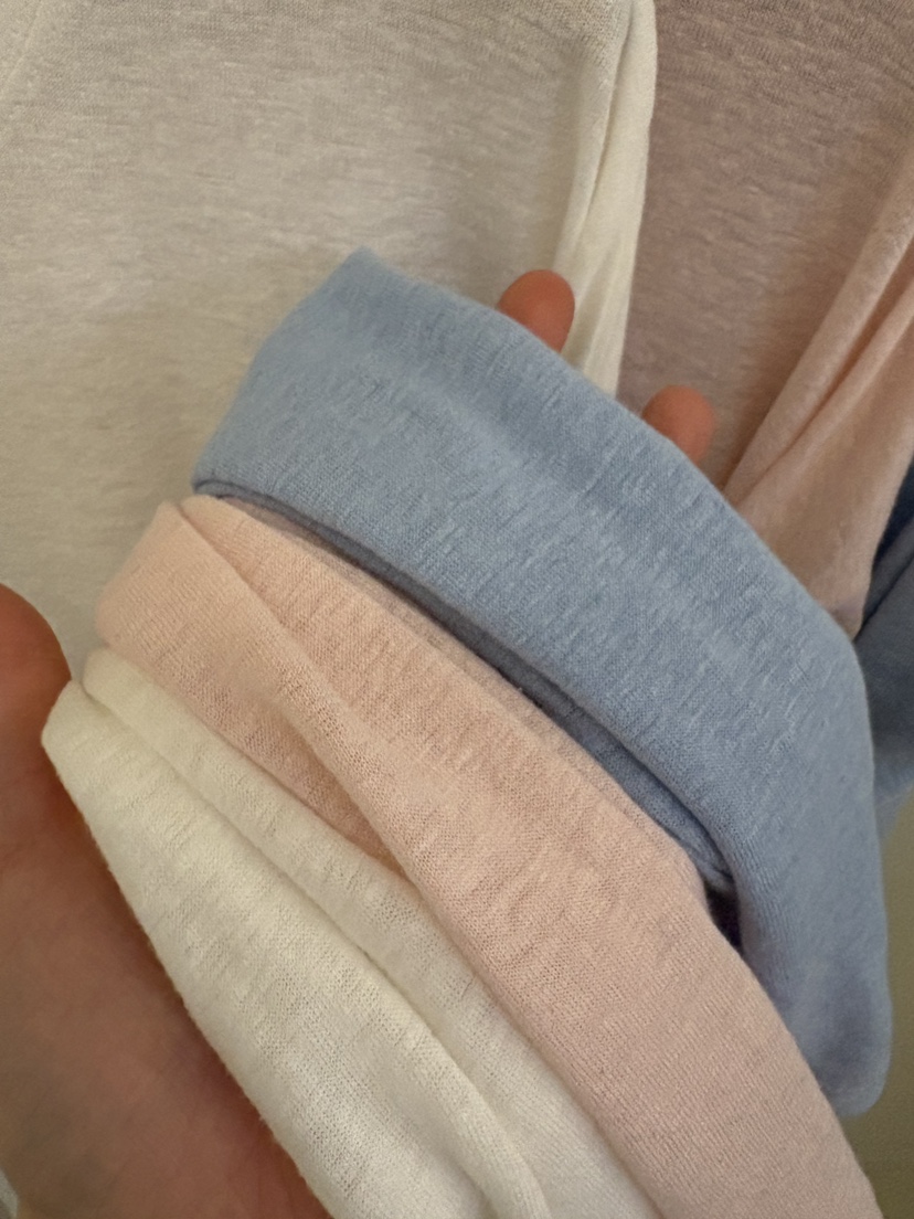 BALANCE韓國直郵實拍女裝新款推薦26春夏休閑長袖T恤亞麻布BALANCE長袖T恤