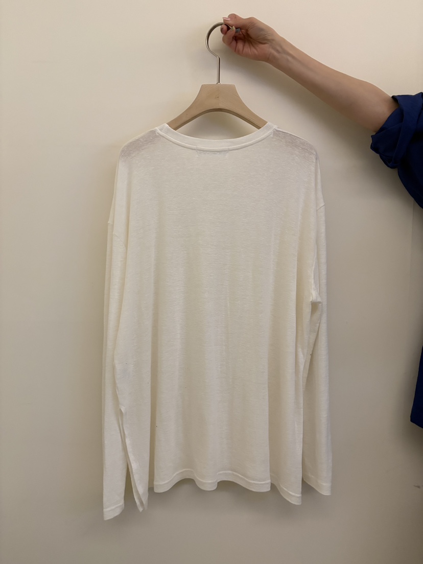 BALANCE韓國直郵實拍女裝新款推薦26春夏休閑長袖T恤亞麻布BALANCE長袖T恤