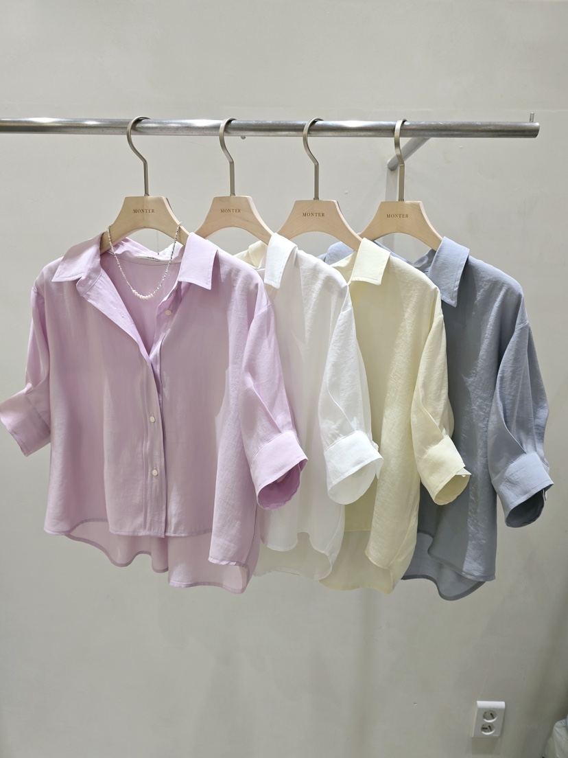 MONTER韓國直郵女士新款休閑人氣時尚26春夏熱賣襯衫蕾絲衫MONTER襯衫/蕾絲衫