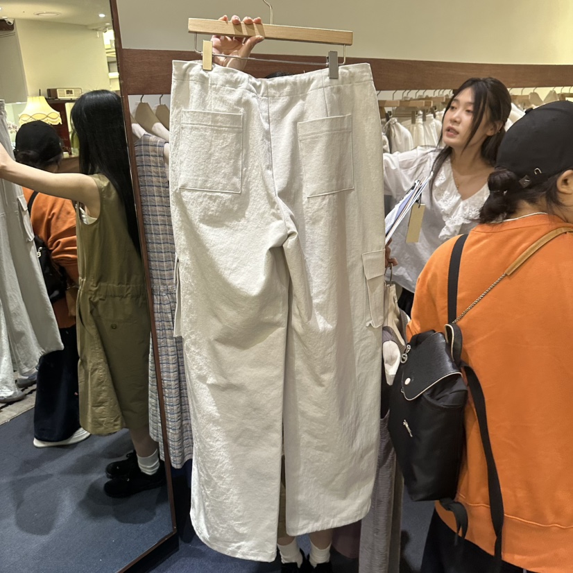 FURE韓國東大門直郵女士新款人氣熱賣職業休閑褲工裝褲口袋FURE休閑褲