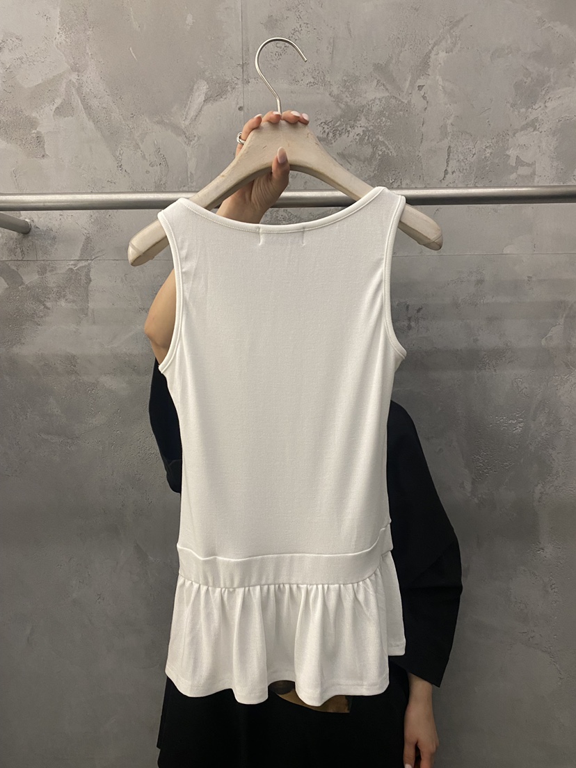 THE VETIVER-A韓國直郵實拍女裝新款休閑吊帶背心荷葉邊VETIVER吊帶/背心