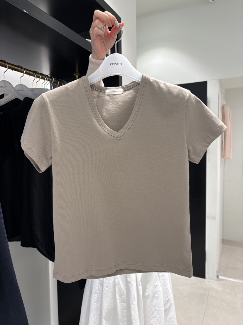 CREAM-P韓國東大門代購女裝新款熱賣時尚推薦26春夏職業T恤CREAM-PT恤圖色2