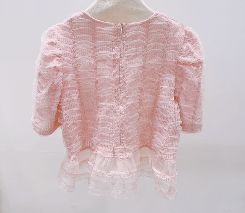 AWESOME-P韓國代購女裝新款職業休閑26春夏時尚襯衫蕾絲衫AWESOME-P襯衫/蕾絲衫