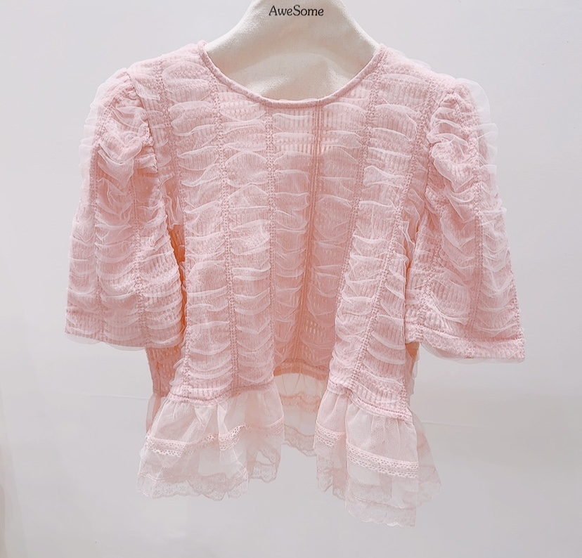 AWESOME-P韓國代購女裝新款職業休閑26春夏時尚襯衫蕾絲衫AWESOME-P襯衫/蕾絲衫圖色1