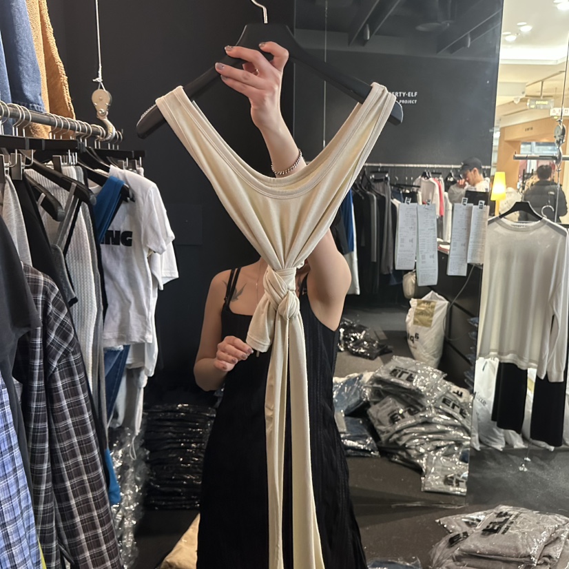 ELF-L韓國東大門代購女士新款職業休閑時尚吊帶背心系帶PROJECT ELF/ELF-L吊帶/背心