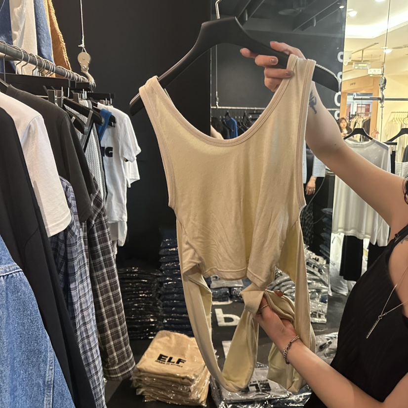 ELF-L韓國東大門代購女士新款職業休閑時尚吊帶背心系帶PROJECT ELF/ELF-L吊帶/背心