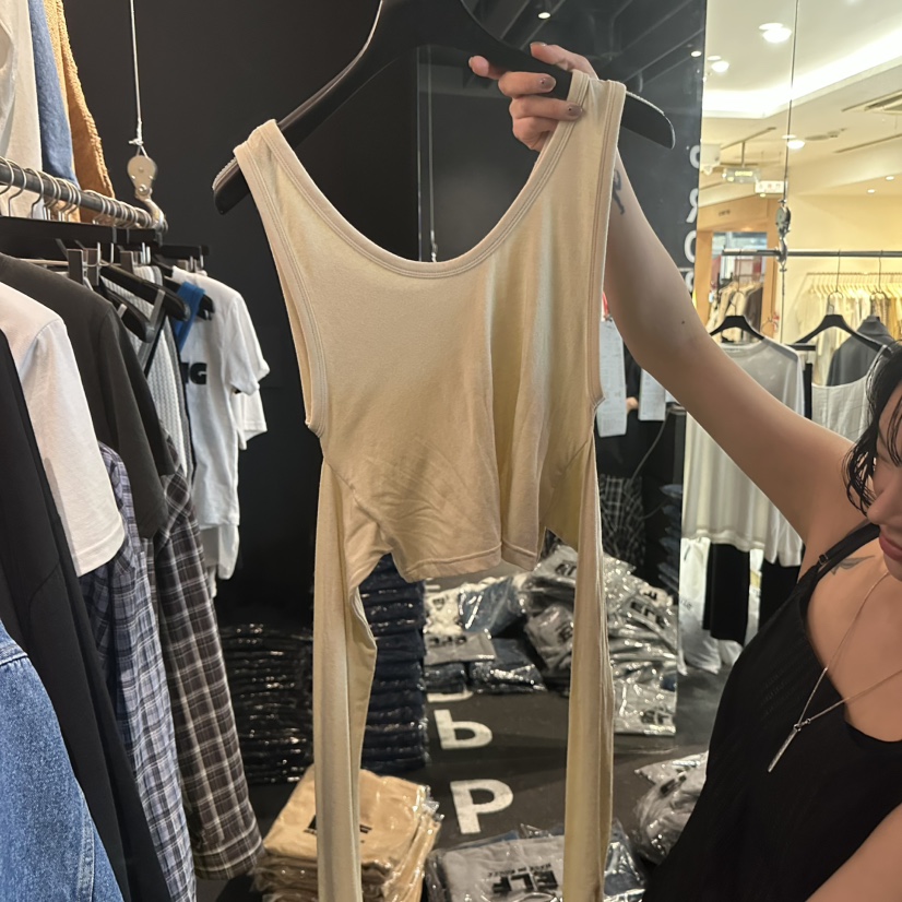 ELF-L韓國東大門代購女士新款職業休閑時尚吊帶背心系帶PROJECT ELF/ELF-L吊帶/背心