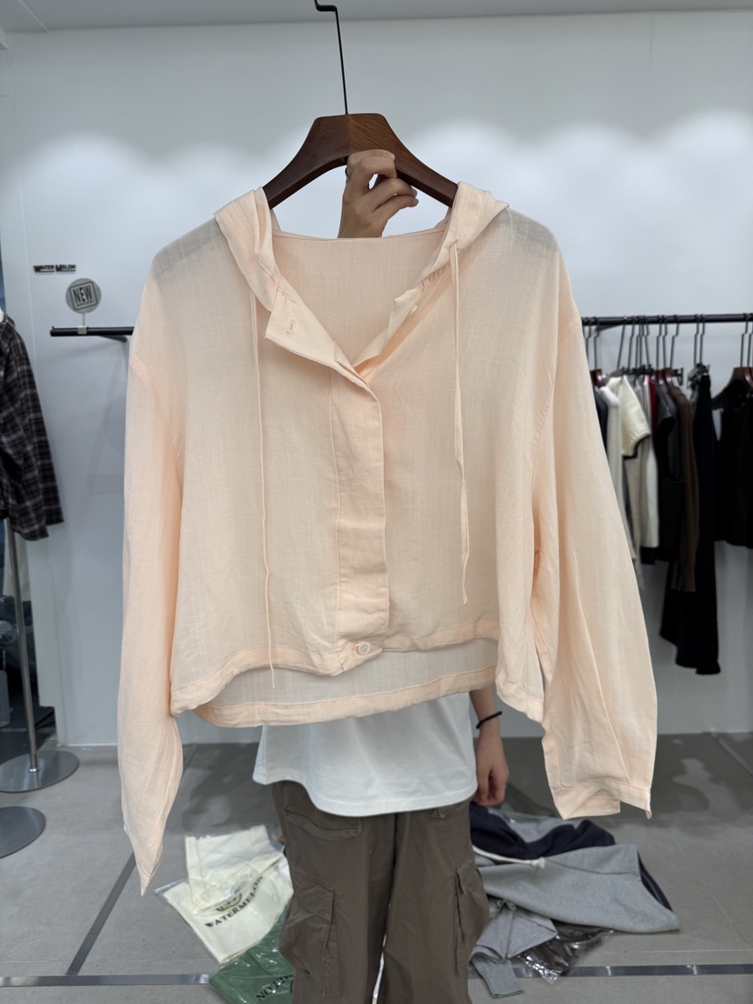 WATERMELON韓國直郵實拍女士新款推薦人氣夾克連帽衫亞麻WATER MELON夾克圖色3