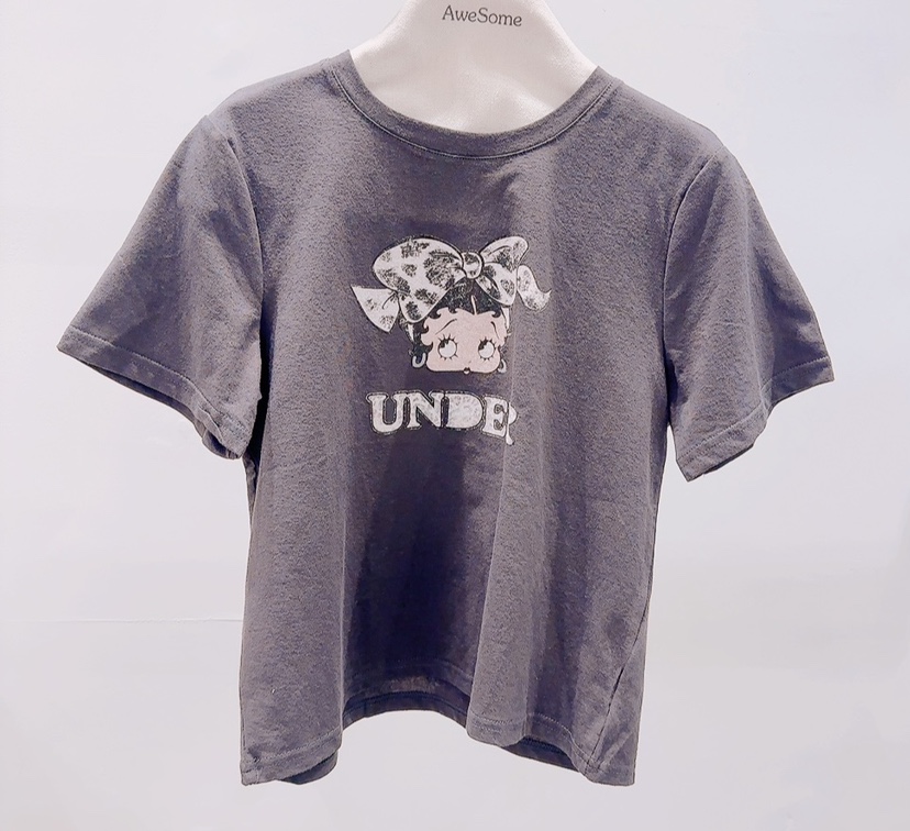 AWESOME-P韓國代購女裝新品人氣26春夏熱賣休閑職業推薦T恤AWESOME-PT恤圖色2