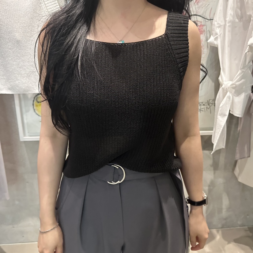 LAMAGIEPIE/LAMAGIE GREY韓國直郵女士新品26春夏吊帶背心LAMAGIEPIE/LAMAGIE GREY吊帶/背心圖色4黑色