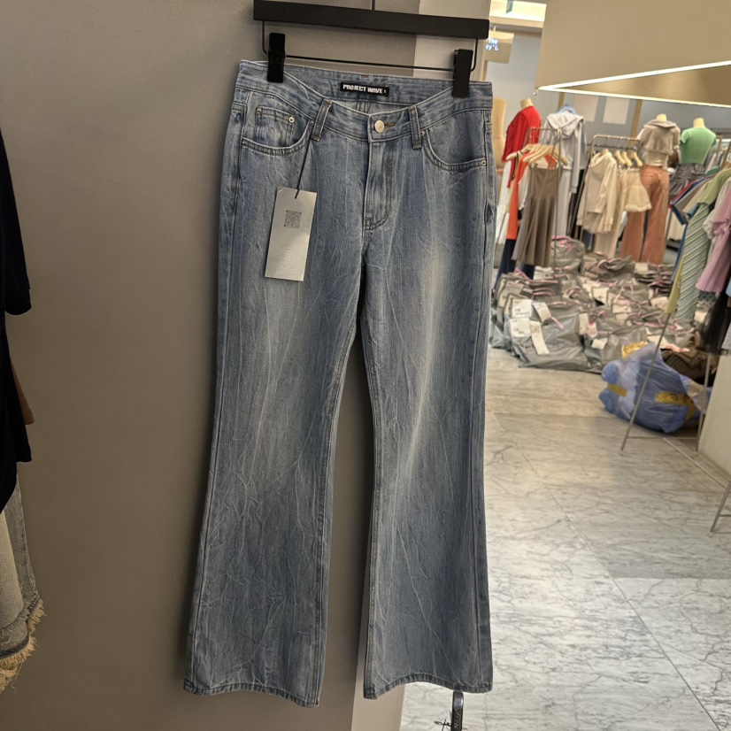 PROJECT WAVE-P韓國東大門直郵女士新款時尚推薦牛仔褲PROJECT WAVE牛仔褲圖色1