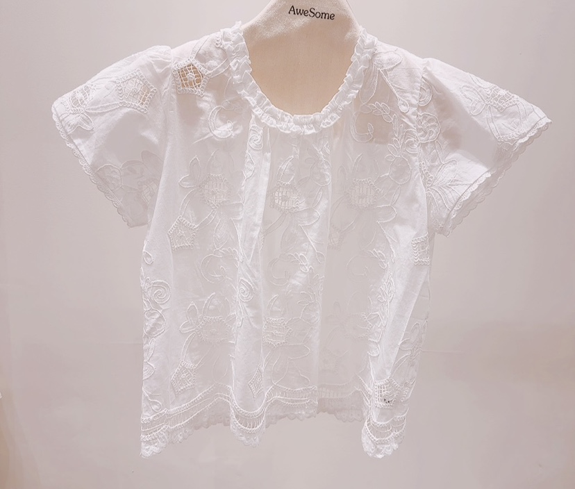 AWESOME-P韓國直郵女士新款休閑職業推薦時尚襯衫蕾絲衫棉AWESOME-P襯衫/蕾絲衫圖色1