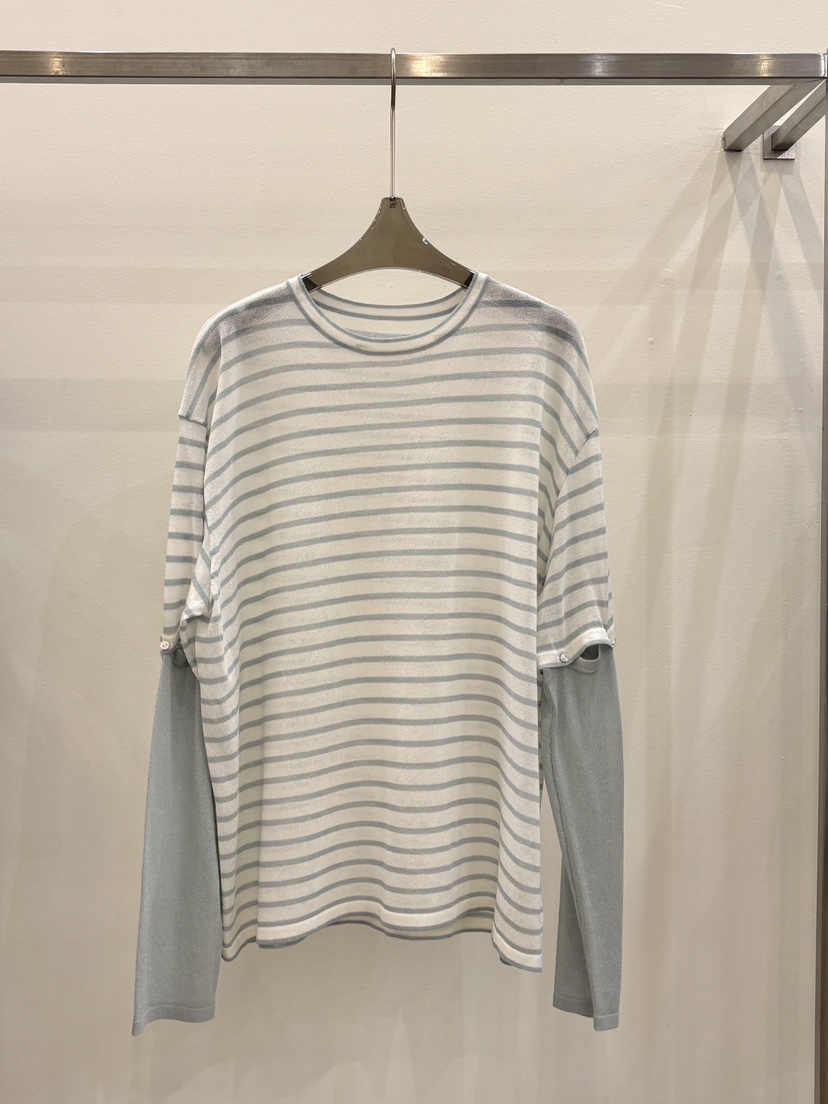 CICI韓國直郵實拍女裝新品熱賣休閑推薦職業人氣長袖T恤條紋Ci Ci長袖T恤圖色3