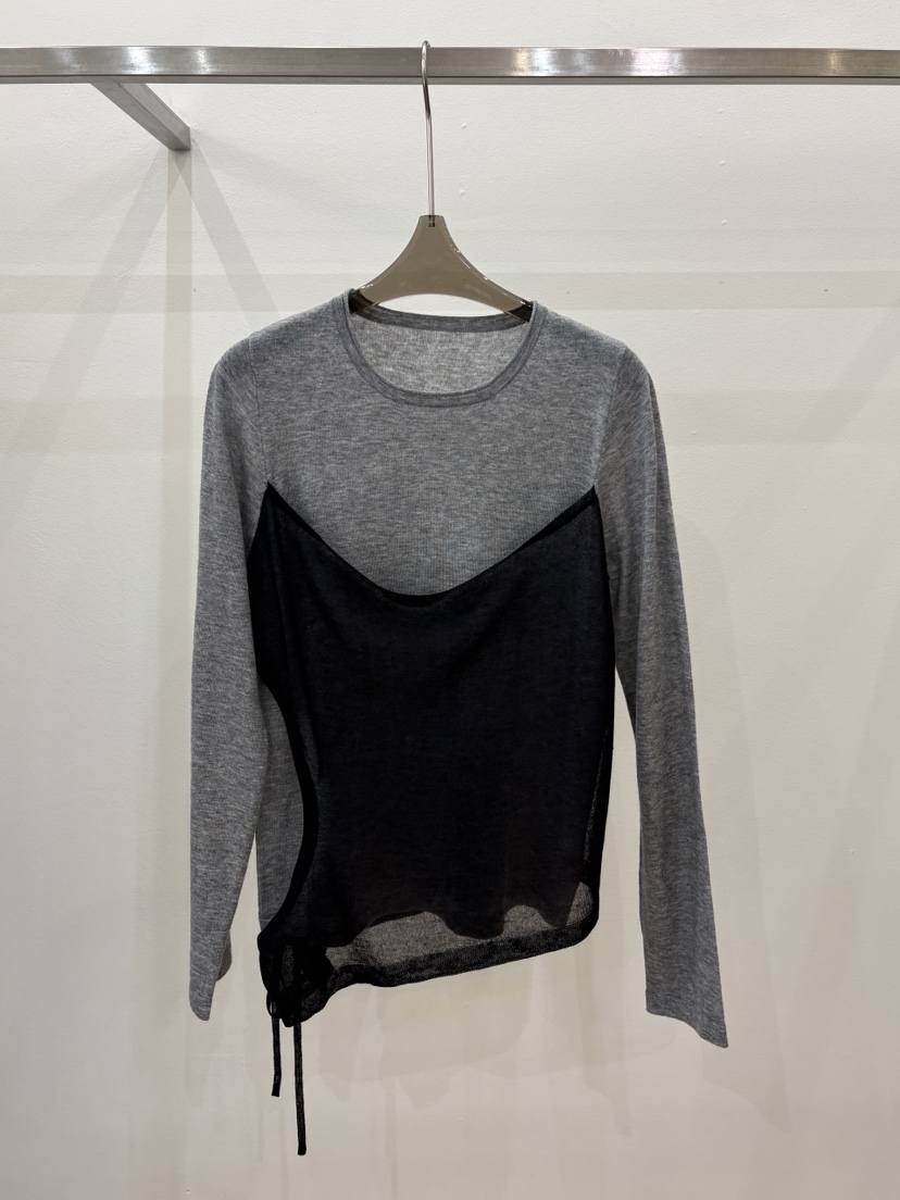 CICI韓國東大門直郵女士新款人氣熱賣職業時尚針織衫假兩件Ci Ci針織衫圖色3