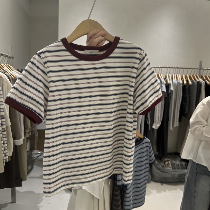 OVU韓國代購女士新款時尚推薦休閑人氣職業26春夏熱賣T恤OVUT恤圖色2