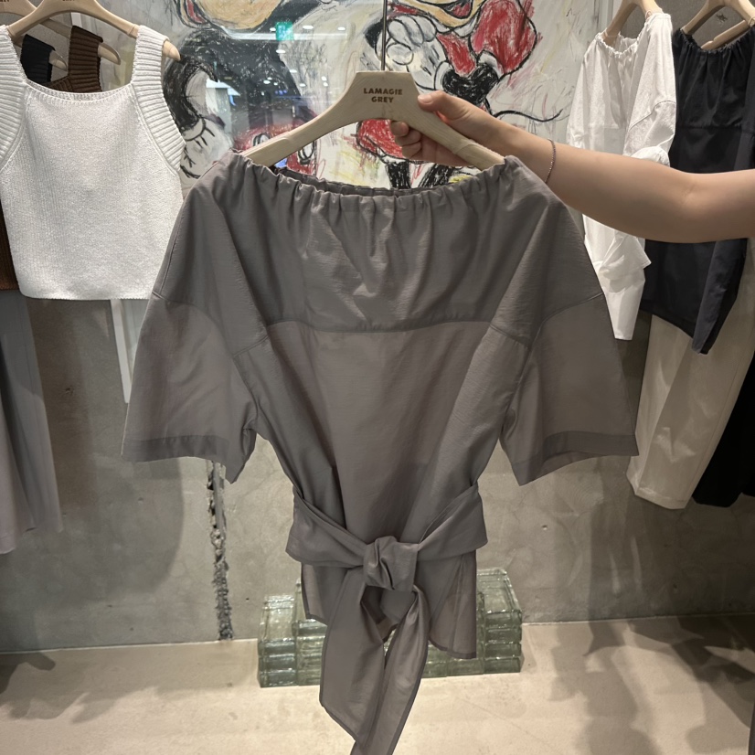 LAMAGIEPIE/LAMAGIE GREY韓國直郵實拍女士新款熱賣襯衫蕾絲衫寬松LAMAGIEPIE/LAMAGIE GREY襯衫/蕾絲衫圖色2