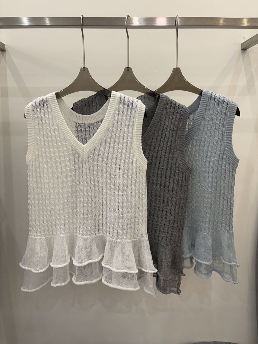 CICI韓國直郵女裝新品職業熱賣26春夏時尚吊帶背心華夫格Ci Ci吊帶/背心