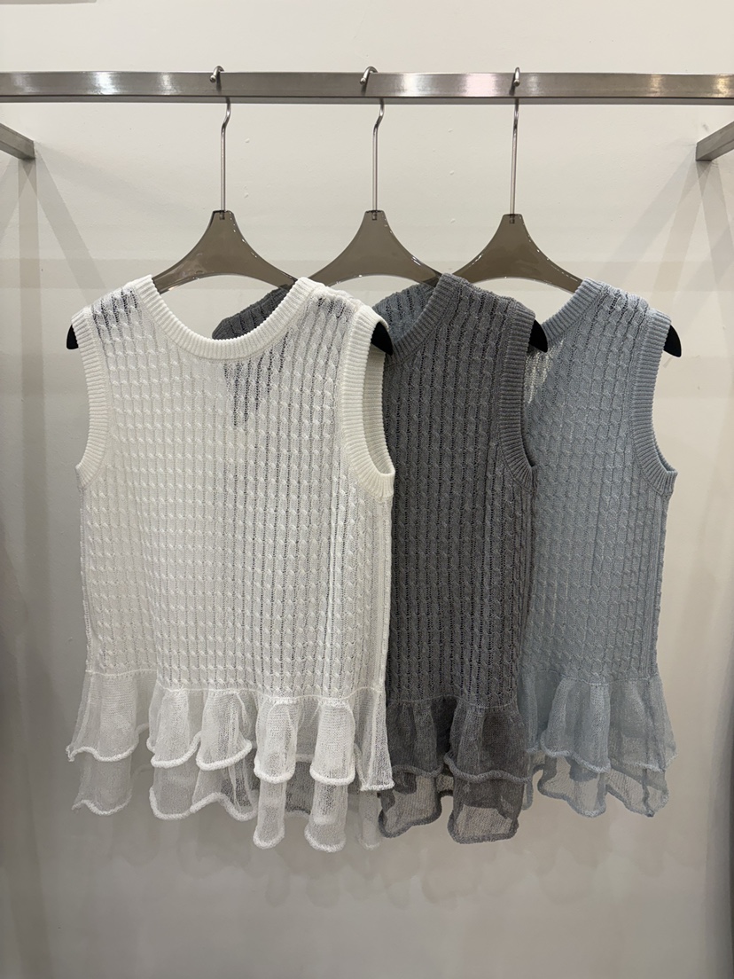 CICI韓國直郵女裝新品職業熱賣26春夏時尚吊帶背心華夫格Ci Ci吊帶/背心