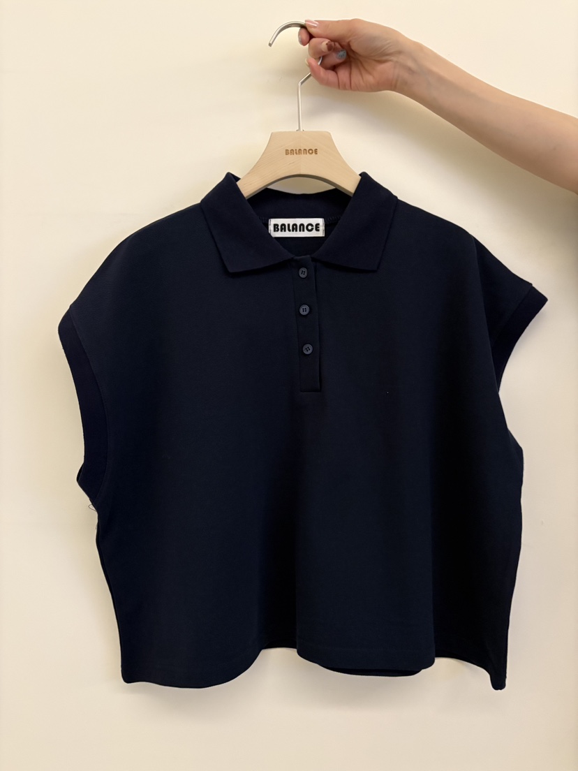 BALANCE韓國東大門代購女裝新品時尚休閑推薦吊帶背心短款BALANCE吊帶/背心圖色2深藍色