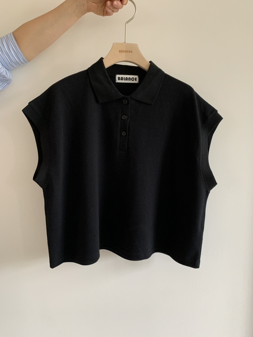 BALANCE韓國東大門代購女裝新品時尚休閑推薦吊帶背心短款BALANCE吊帶/背心圖色4黑色