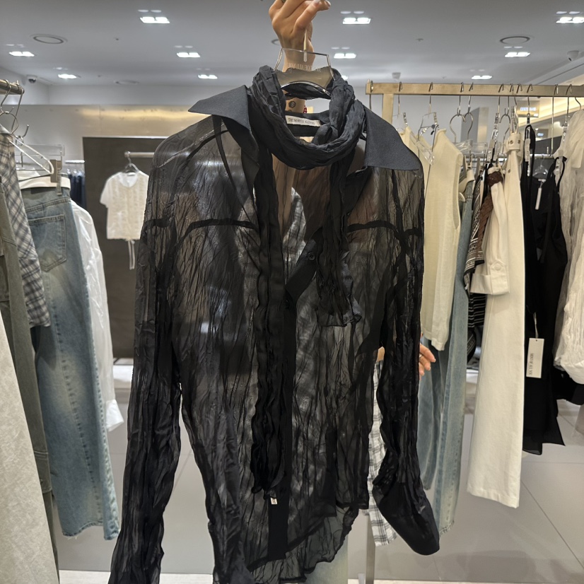 MOST OF ALL U韓國東大門代購女士新品職業圍巾披肩雪紡褶皺圍巾MOST OF ALL U圍巾/披肩圖色2