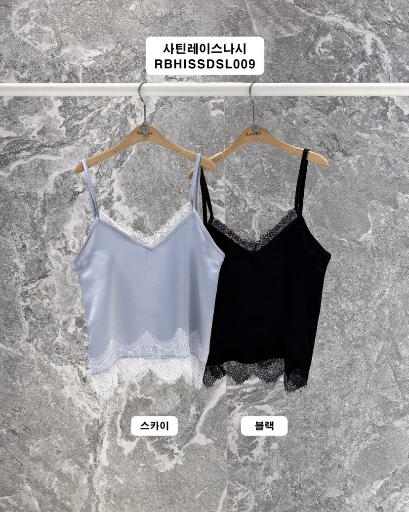 ROOKIE BUD韓國東大門直郵女裝新品推薦吊帶背心蕾絲緞面ROOKIE BUD-L吊帶/背心