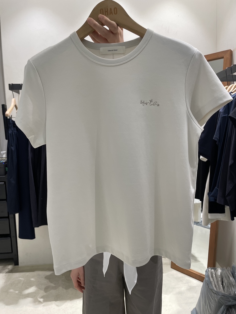 OHAO韓國直郵女裝新款職業推薦人氣26春夏熱賣休閑時尚T恤OHAO/HA MONGT恤圖色2