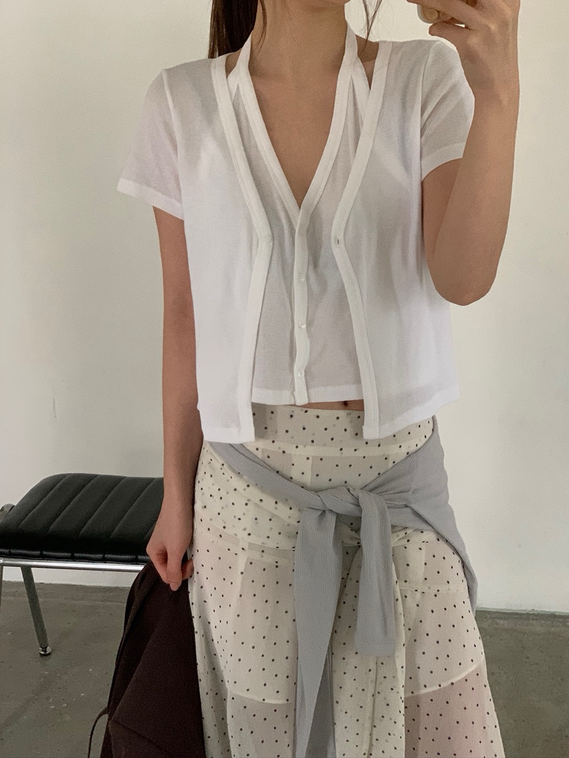 UNBOUND韓國直郵實拍女士新款休閑時尚熱賣T恤假兩件雙層UNBOUNDT恤