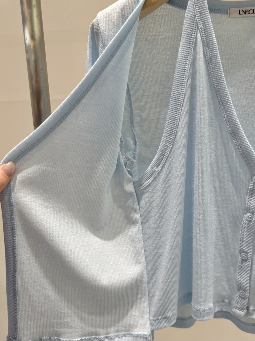 UNBOUND韓國直郵實拍女士新款休閑時尚熱賣T恤假兩件雙層UNBOUNDT恤