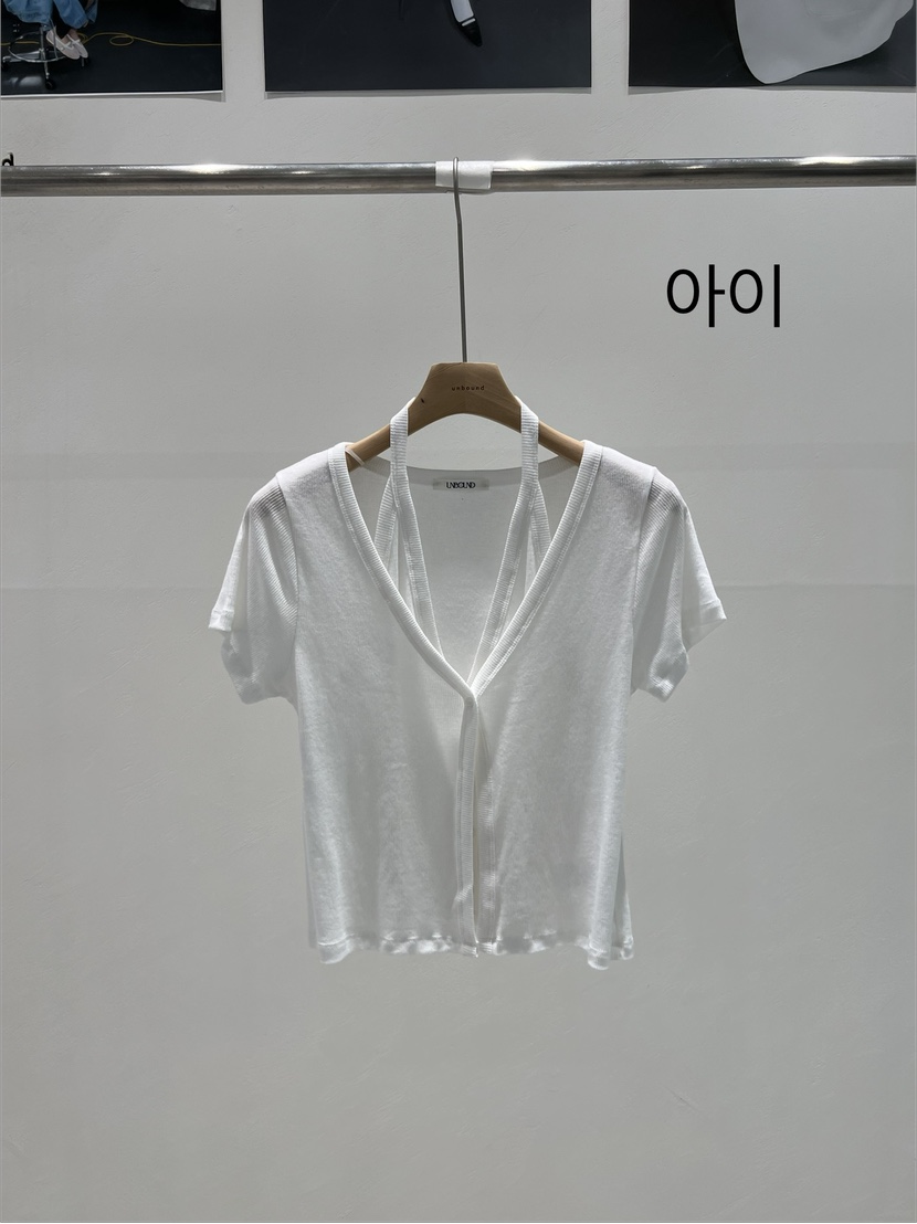 UNBOUND韓國直郵實拍女士新款休閑時尚熱賣T恤假兩件雙層UNBOUNDT恤圖色2