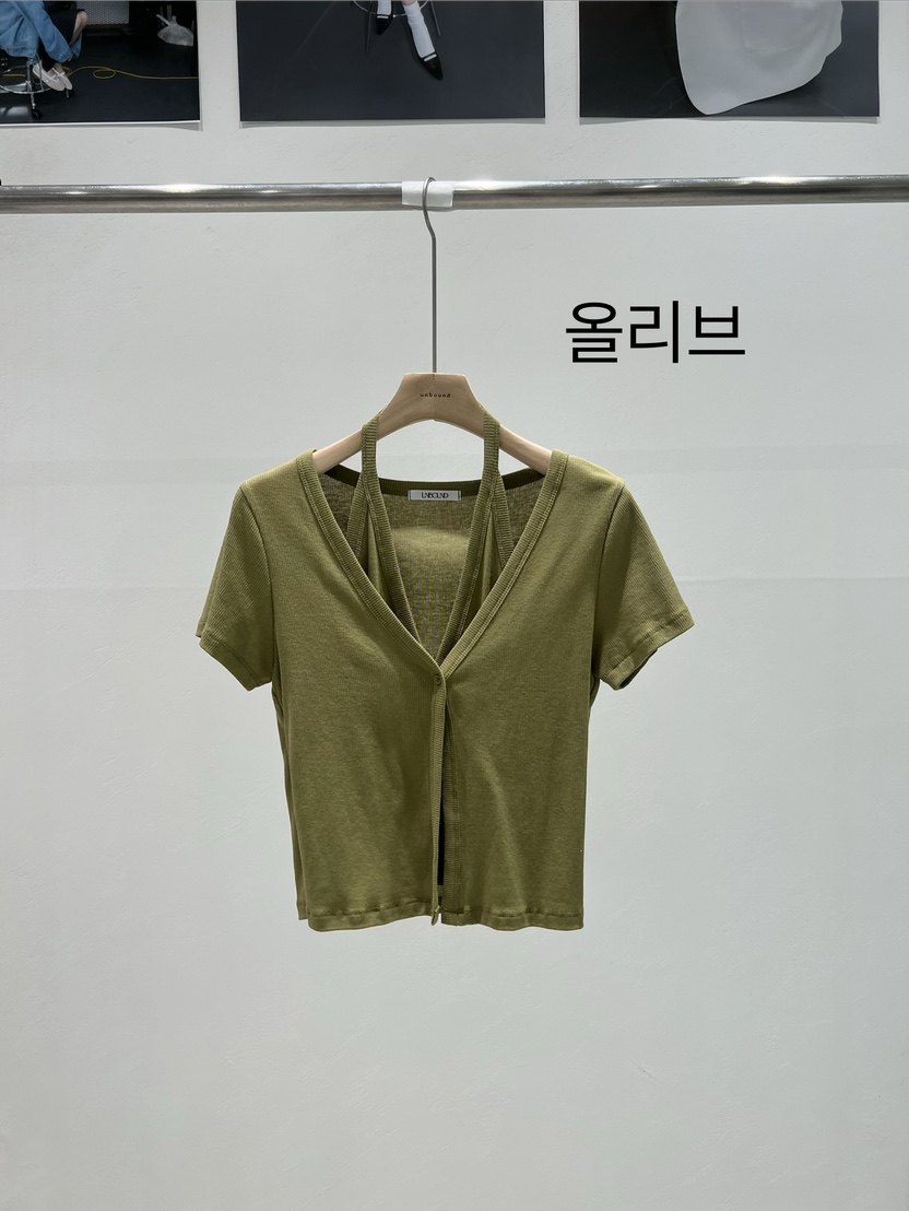 UNBOUND韓國直郵實拍女士新款休閑時尚熱賣T恤假兩件雙層UNBOUNDT恤圖色4