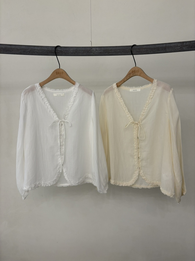 OHAO韓國代購女裝新款休閑時尚26春夏人氣推薦襯衫蕾絲衫OHAO/HA MONG襯衫/蕾絲衫