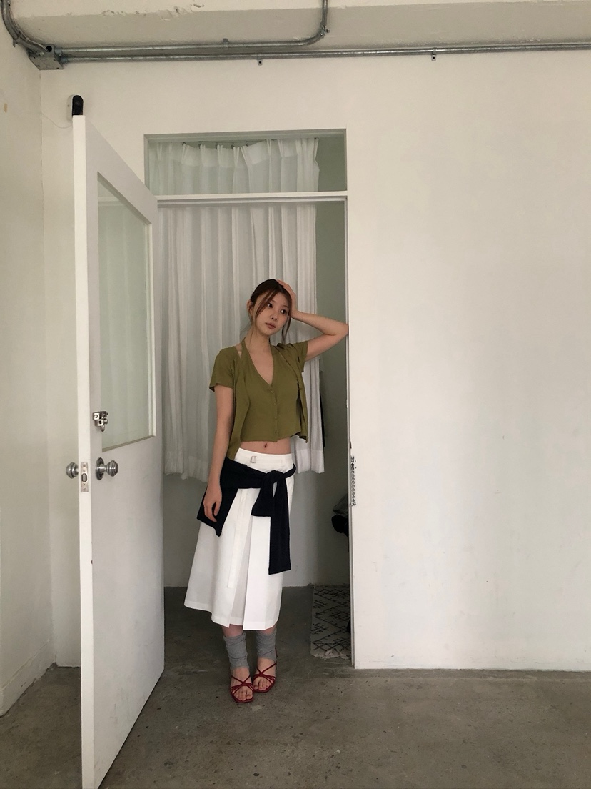 UNBOUND韓國東大門直郵女士新品26春夏半身裙中短裙口袋褶裥UNBOUND半身裙/中短裙