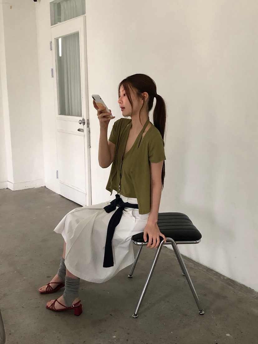 UNBOUND韓國東大門直郵女士新品26春夏半身裙中短裙口袋褶裥UNBOUND半身裙/中短裙