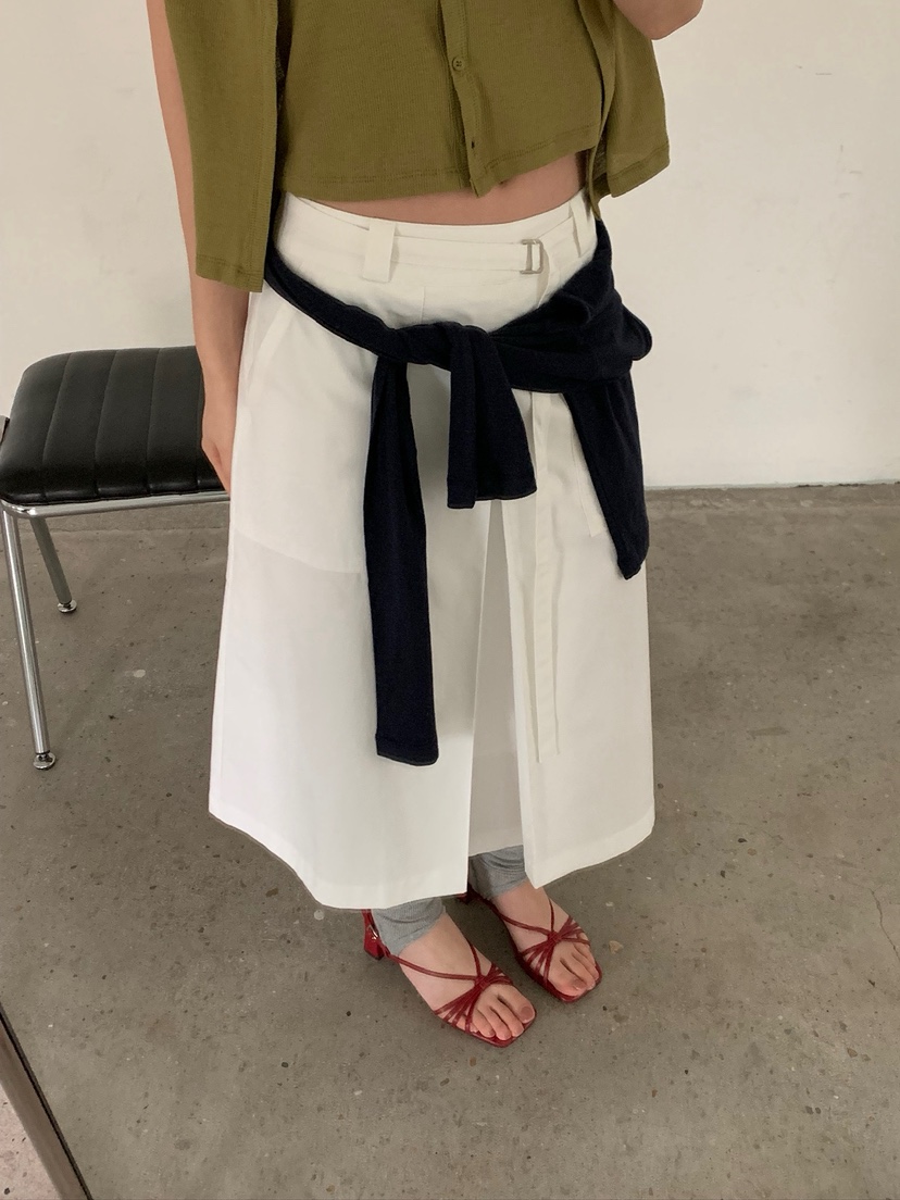 UNBOUND韓國東大門直郵女士新品26春夏半身裙中短裙口袋褶裥UNBOUND半身裙/中短裙