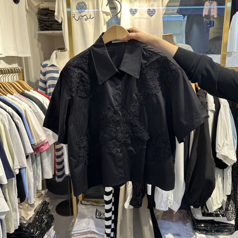 COCO HOLIC韓國代購女裝新品休閑人氣時尚襯衫蕾絲衫蕾絲COCO HOLIC襯衫/蕾絲衫圖色2