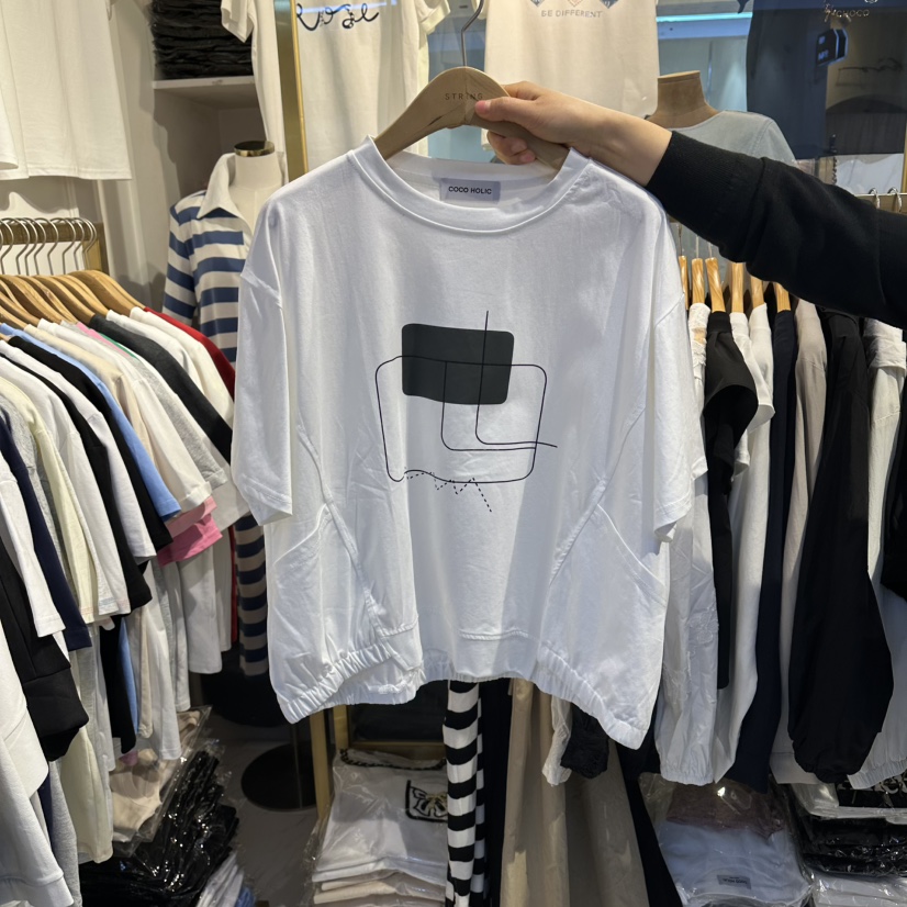 COCO HOLIC韓國代購女士新品熱賣休閑人氣推薦職業時尚T恤COCO HOLICT恤圖色1
