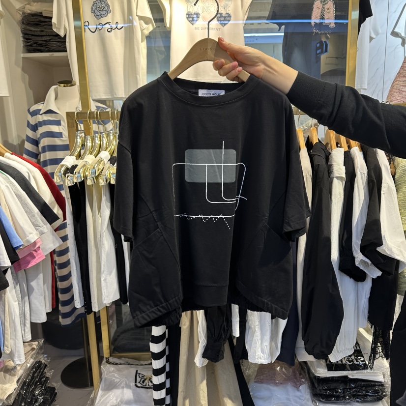 COCO HOLIC韓國代購女士新品熱賣休閑人氣推薦職業時尚T恤COCO HOLICT恤圖色3