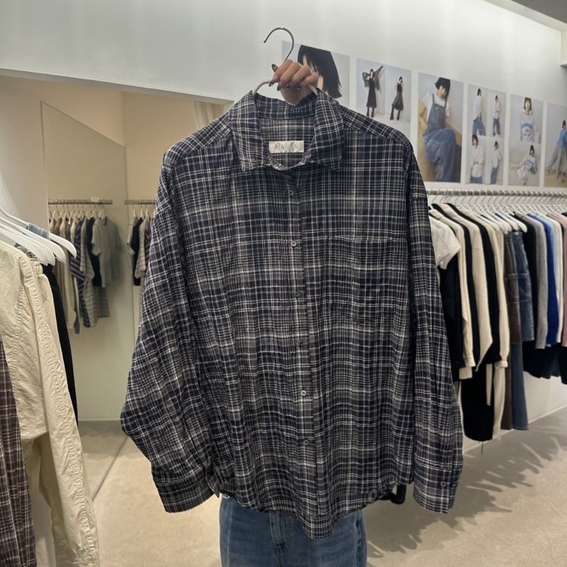 MARAN-P韓國代購女裝新款休閑26春夏推薦襯衫蕾絲衫金屬絲MARAN襯衫/蕾絲衫圖色2